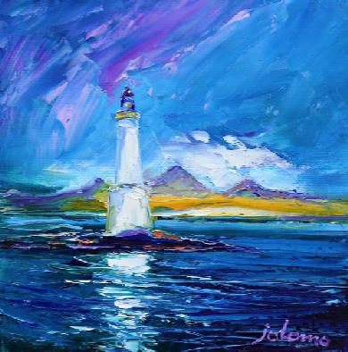 Skervule Lighthouse and the Paps of Jura 12x12